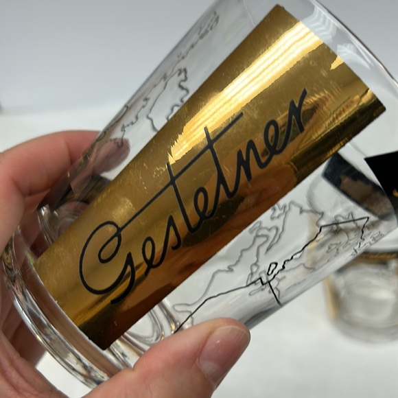 Mid Century Modern “Gestetner Company “ promotional set of 4 rock glasses - Picture 10 of 15